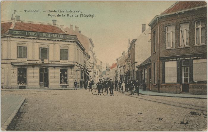 Turnhout. Einde Gasthuisstraat. Bout de la Rue de l'Hôpital