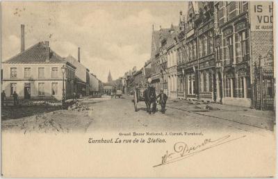 Turnhout. La rue de la Station.