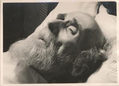 Portret Isidoor Teirlinck op sterfbed