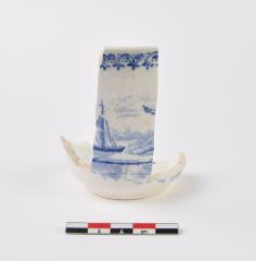 Kop met blauw transferdecor