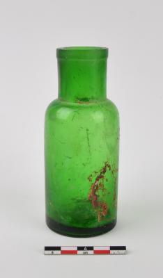 Medicijnfles in groen glas