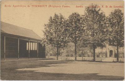 Ecole Apostolique de Turnhout (Belgique). Ferme. Jardin - Grotte de N.D. de Lourdes.